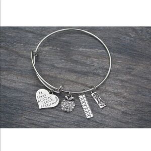 Beautiful silver bracelet for teacher appreciation